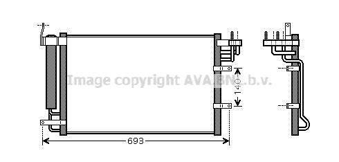 AVA QUALITY COOLING Lauhdutin, ilmastointilaite KA5093D